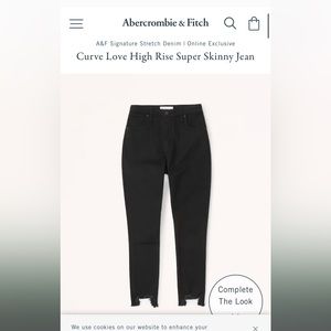Abercrombie Curve Love High Rise Super Skinny Ankle Jean